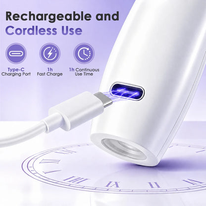 2-in-1 Cordless Electric Nail Drill with Built-in UV Curing Light
