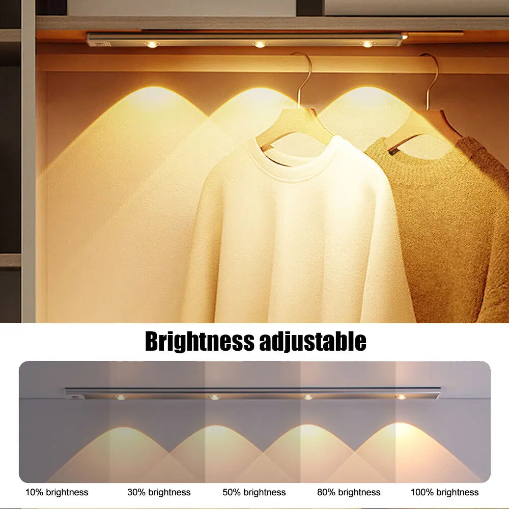 Ultra-Thin Motion Sensor Cabinet Light - Rechargeable Dimmable LED Under Counter Lighting - 4