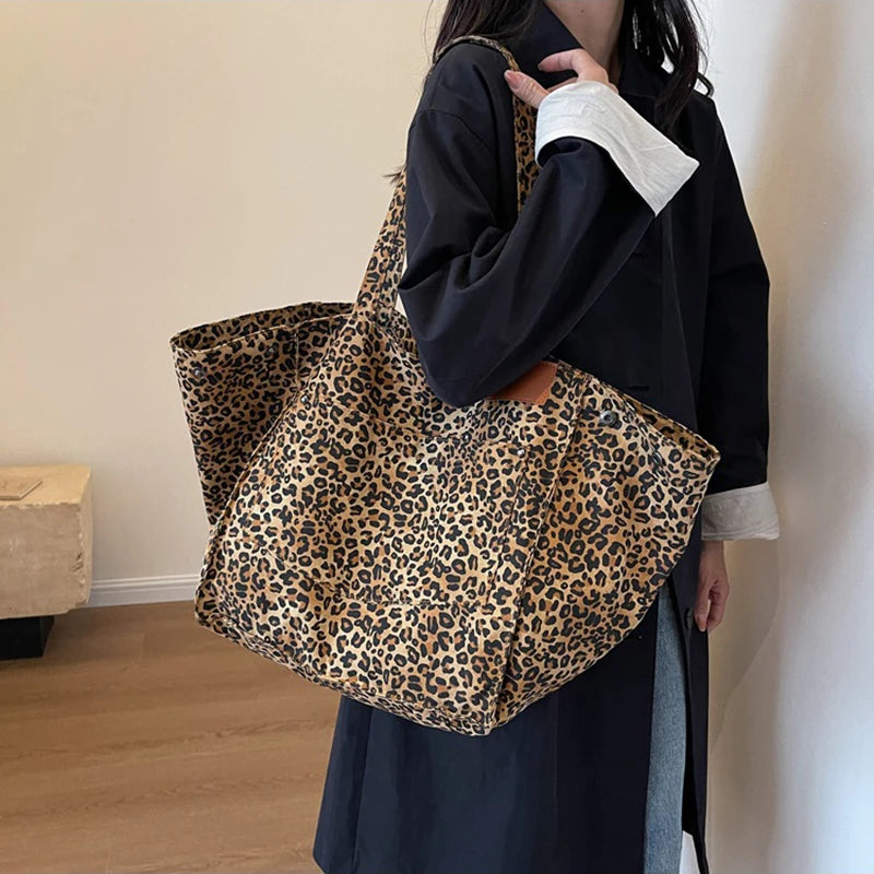 Luxury Leopard Print Tote Bag