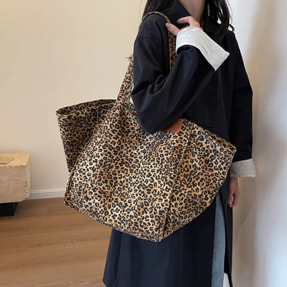 Luxury Leopard Print Tote Bag