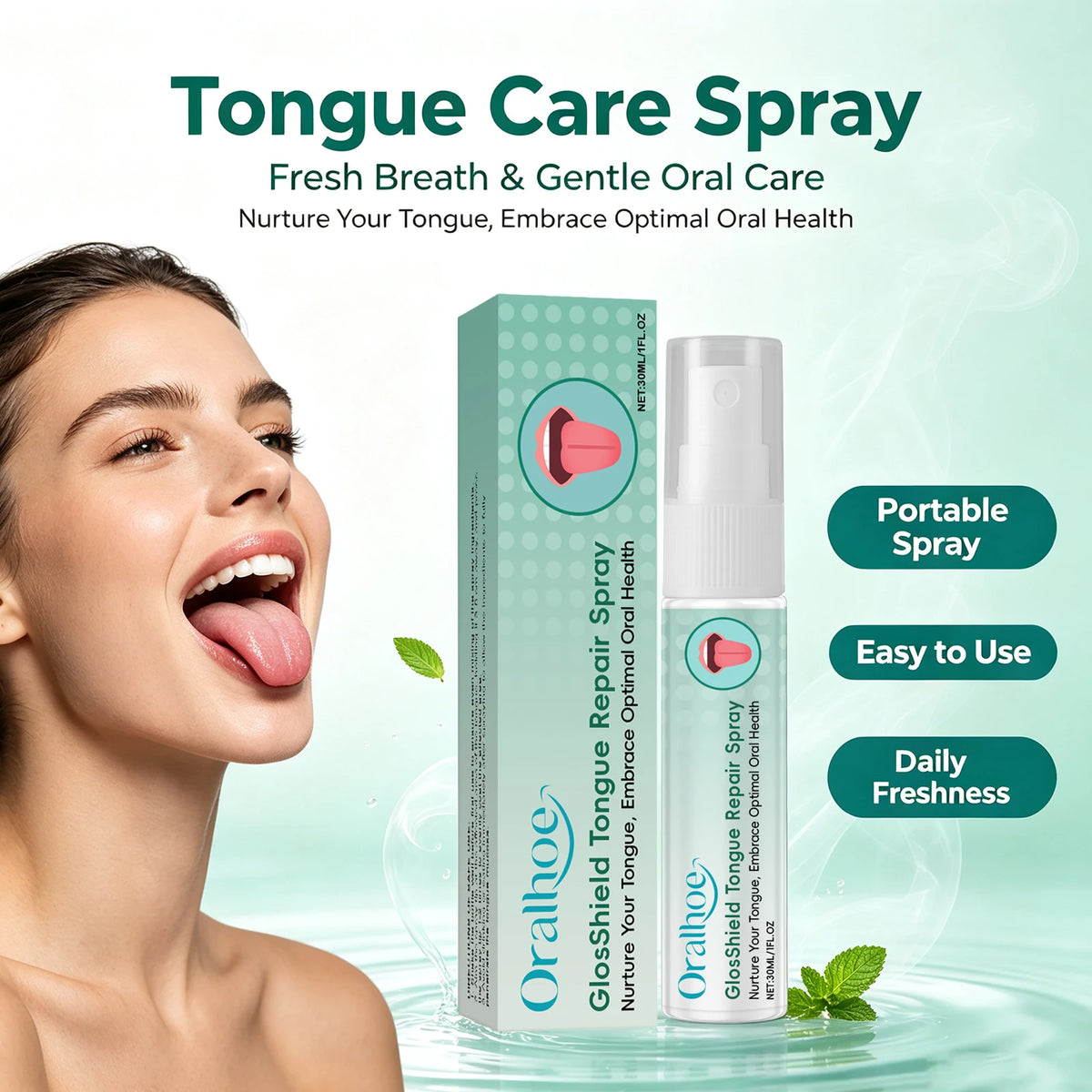 Tongue Coating & Bad Breath Repair Spray – Natural Oral Hygiene Care