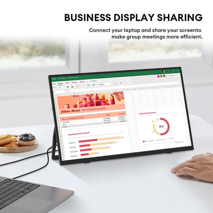 15.6" Ultra-Slim Portable Monitor FHD 1080P IPS 100% sRGB Laptop Second Screen
