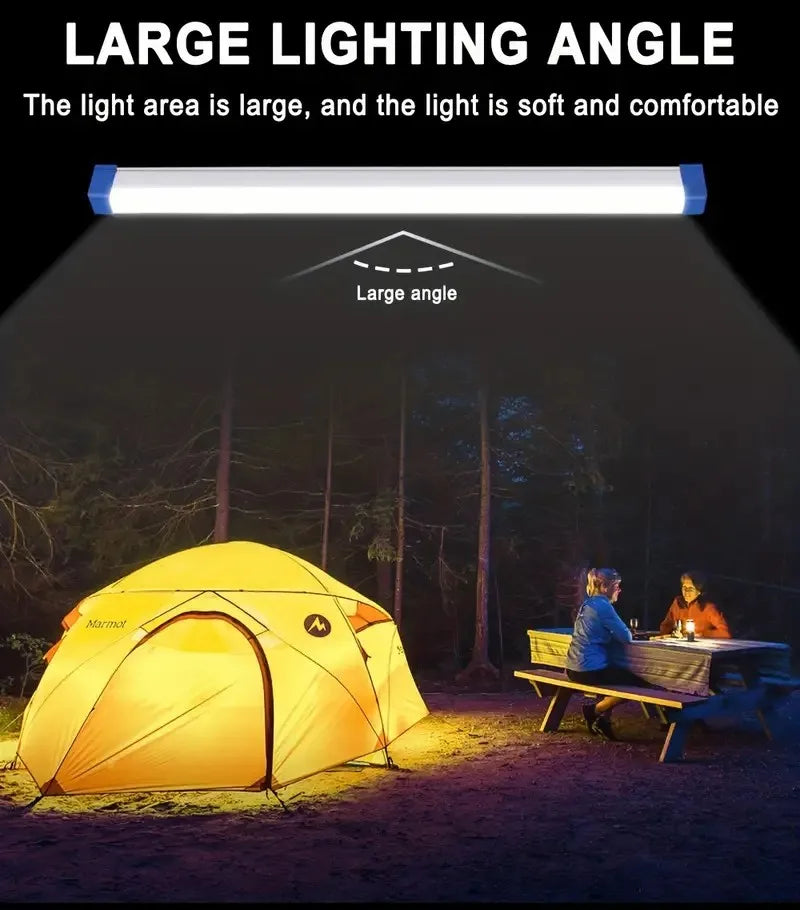 Rechargeable LED Tube Light - Magnetic Portable Bar Lamp for Camping & Emergency