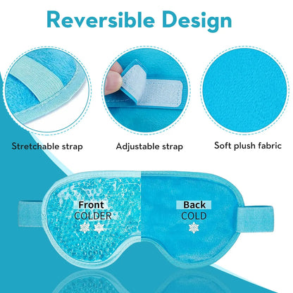 Reusable Gel Eye Mask for Migraine Relief, Puffy Eyes, and Fatigue