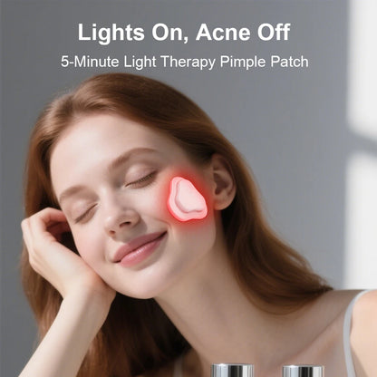 6-Color LED Light Therapy Acne Patch - Wireless Portable Pimple Spot Treatment
