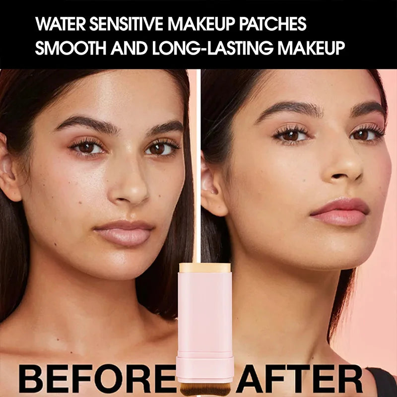 TVLV Concealing Foundation Stick - Waterproof Cream Foundation with Brush