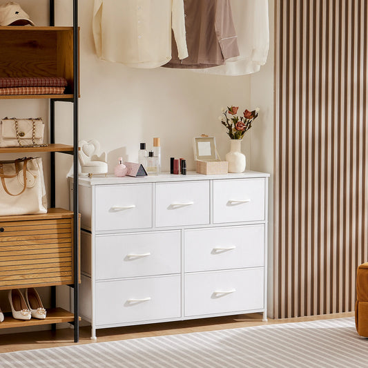 Modern Fabric Storage Dresser - 5, 7, or 10 Drawer Bedroom Closet Organizer