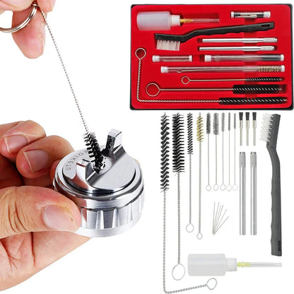 23-Piece Spray Gun & Airbrush Cleaning Kit - HVLP Paint Sprayer Detail Tool Set