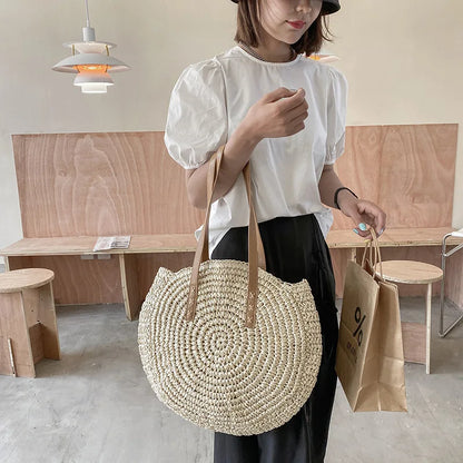 Luxury Woven Summer Straw Tote