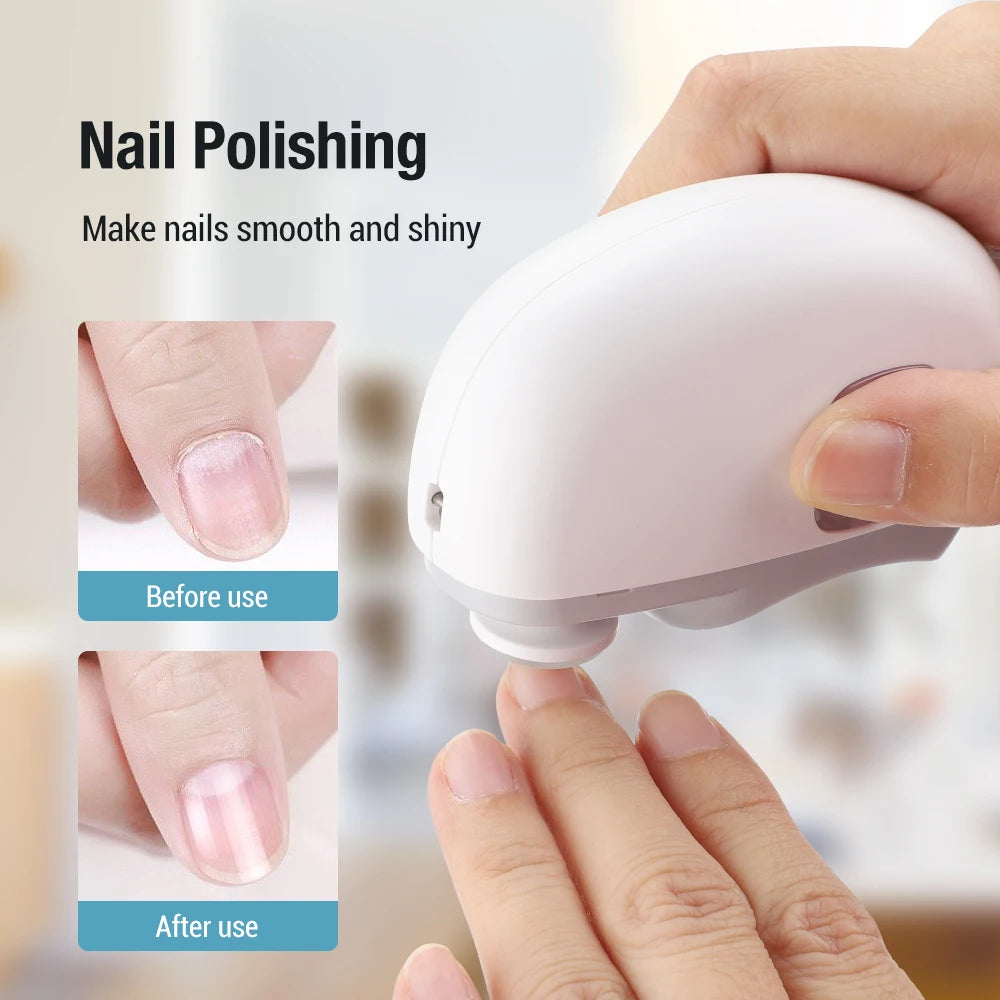 Automatic Electric Nail Clipper with Integrated LED Light & Polisher - 6