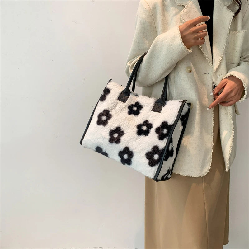 Leopard Faux Fur Tote