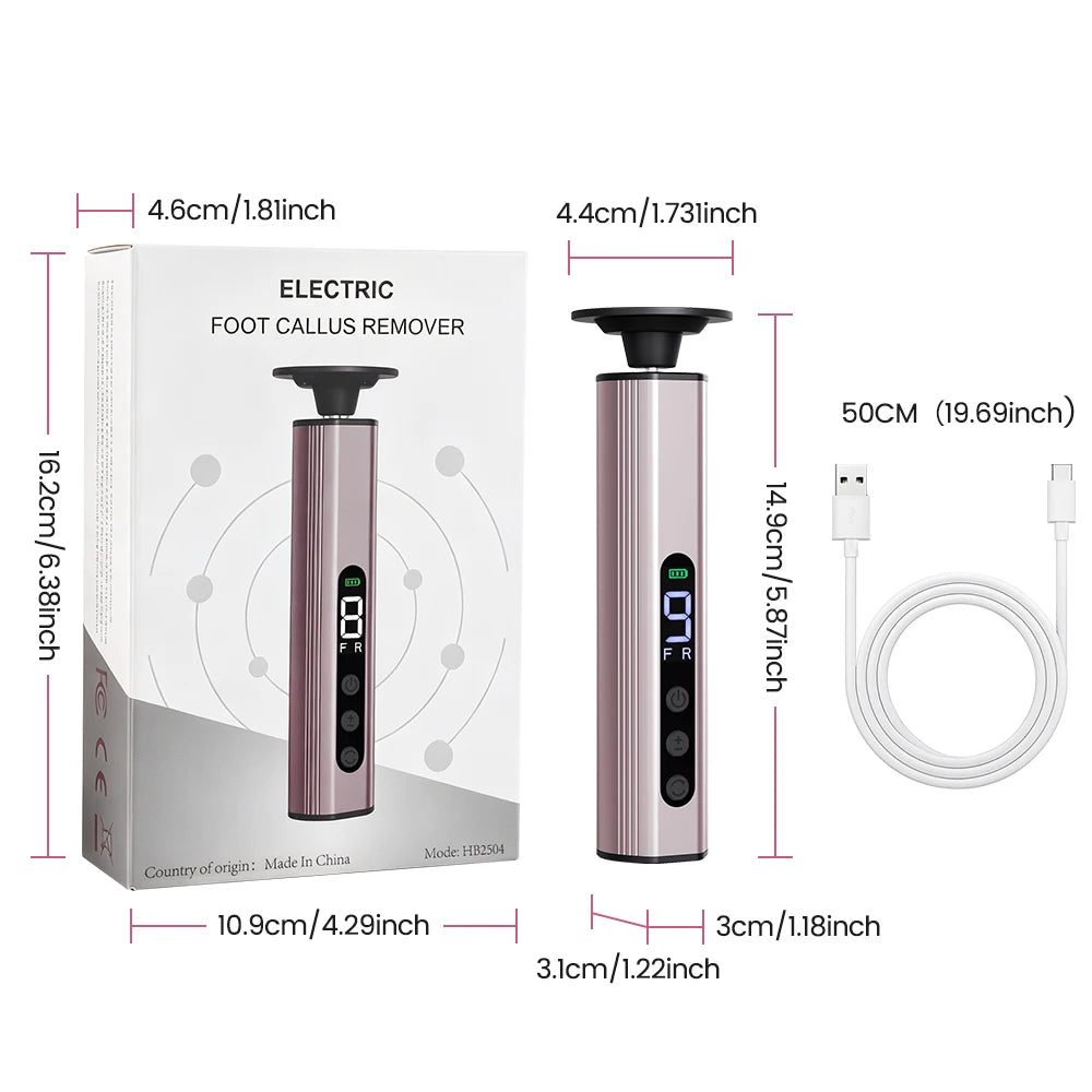 Electric Foot Callus Remover & Nail Polishing Kit – Professional Rechargeable Tool - 14