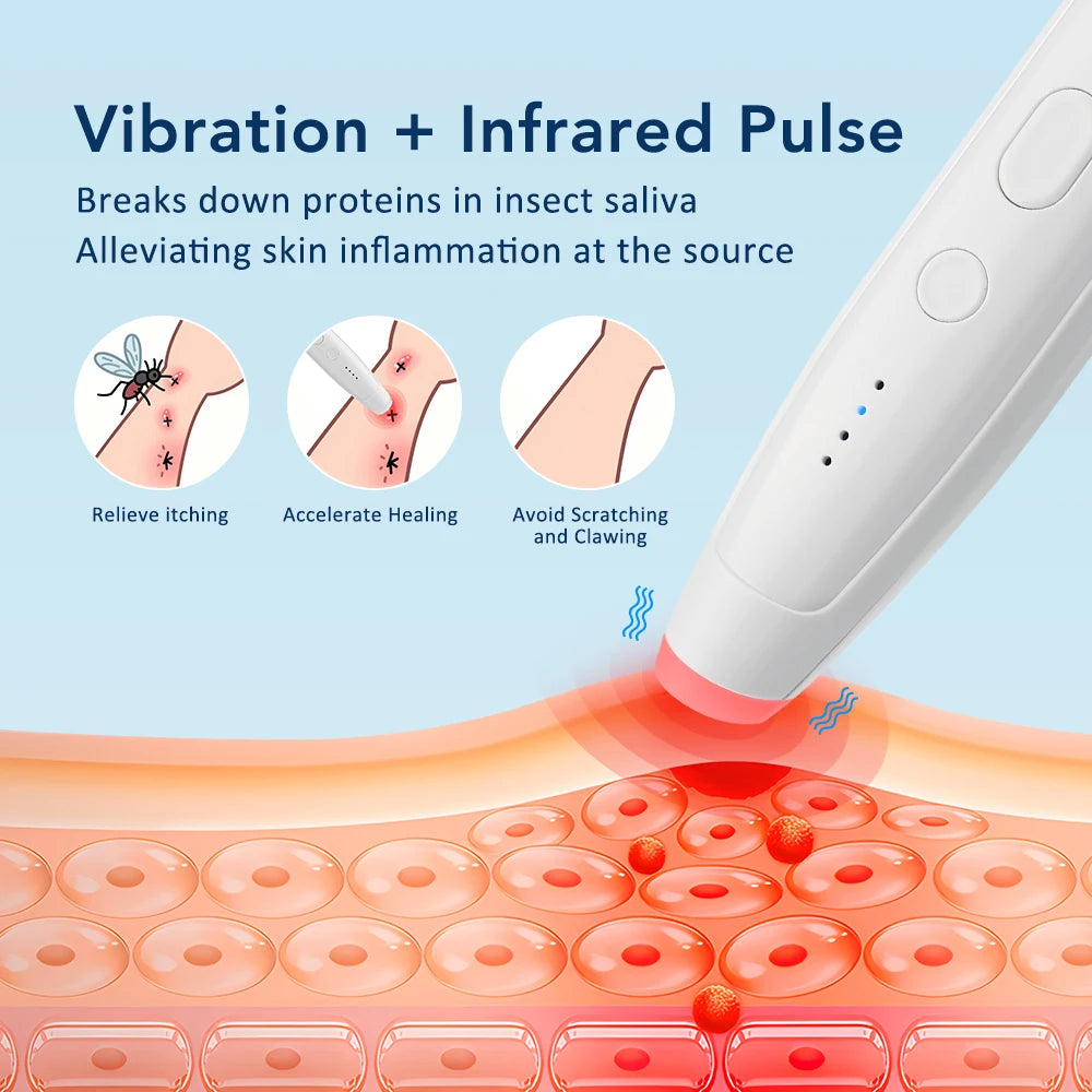 Electronic Insect Bite Itch Relief Pen - Portable Thermal Pulse Healing Tool - 10