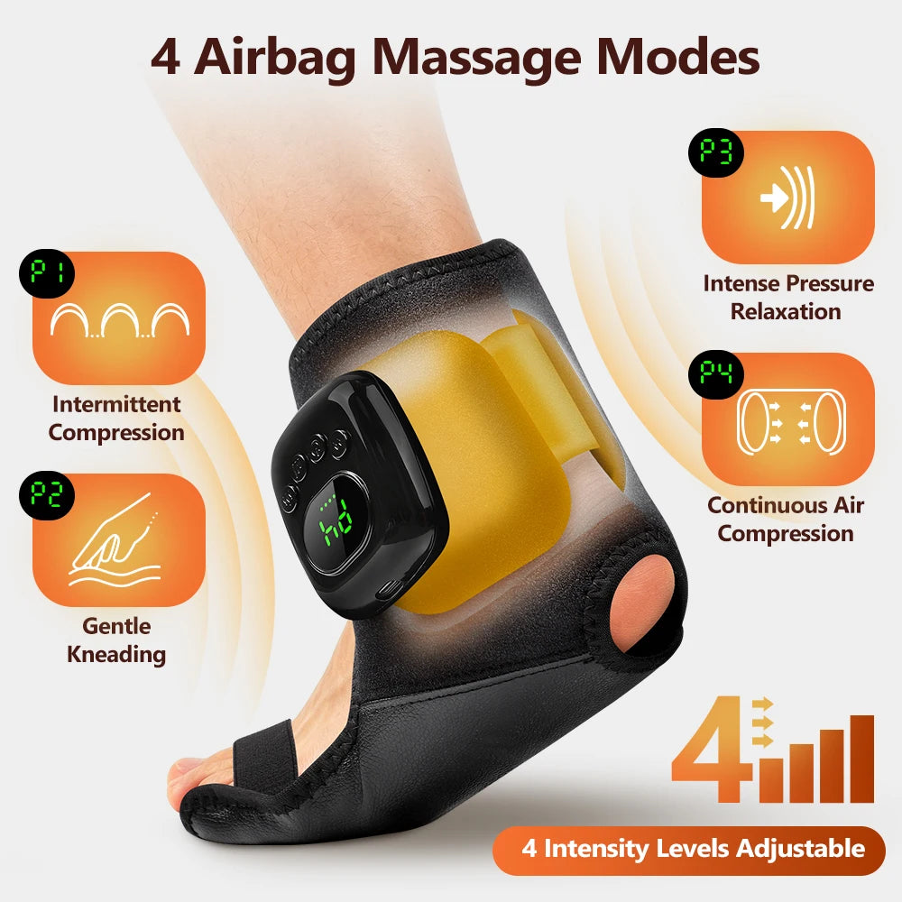 Wireless Ankle Massager with Heat and Air Compression Therapy - 7