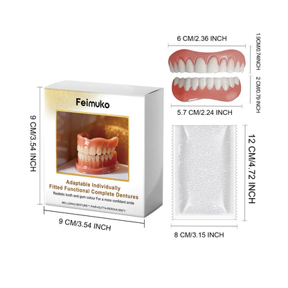 Instant Cosmetic Teeth Veneers - Natural Look Smile Correction Denture Kit
