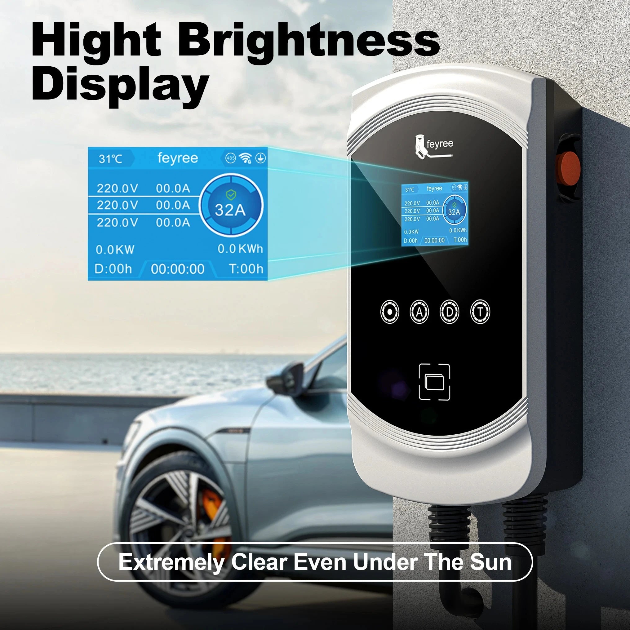 22kW 3-Phase Smart EV Wallbox Charger with WiFi, App Control & DLB - 19