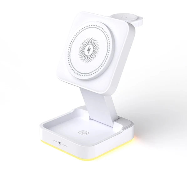 3-in-1 Foldable Magnetic Wireless Charging Station for iPhone & Apple Watch