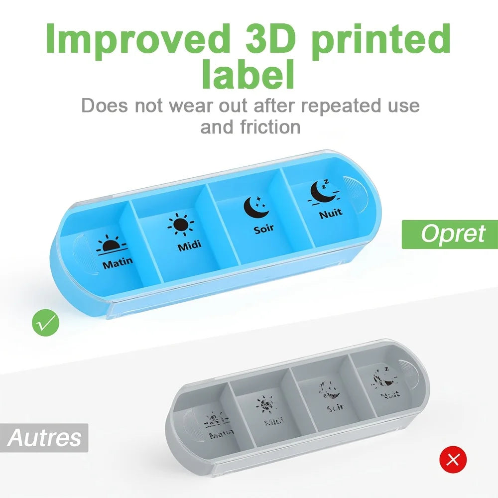 7-Day Weekly Pill Organizer 4 Times a Day Pill Box