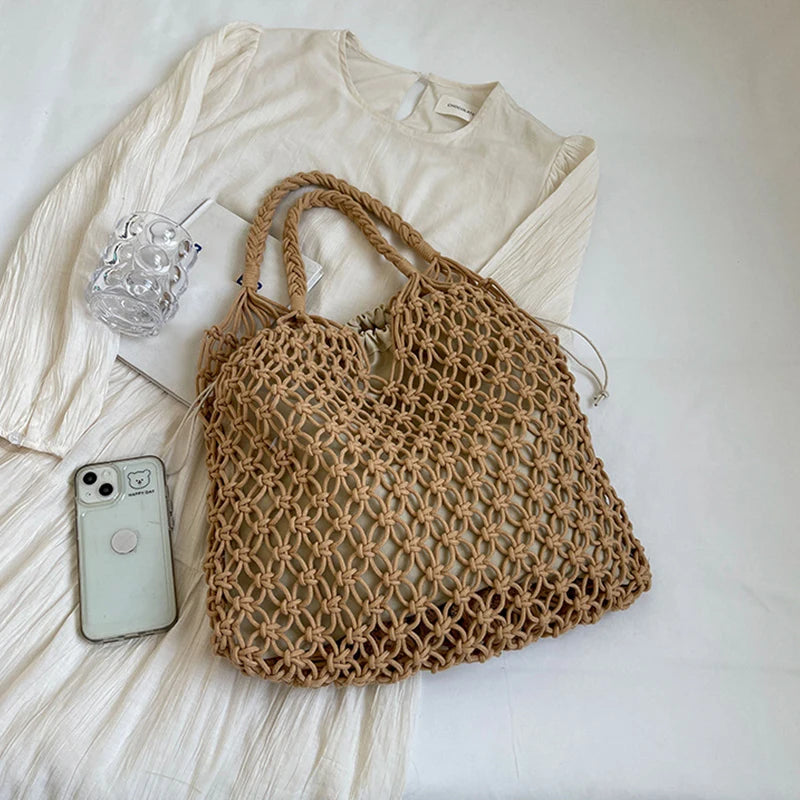 Luxury Boho Knitted Beach Tote