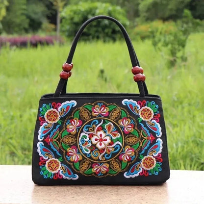 Luxury Ethnic Embroidery Tote