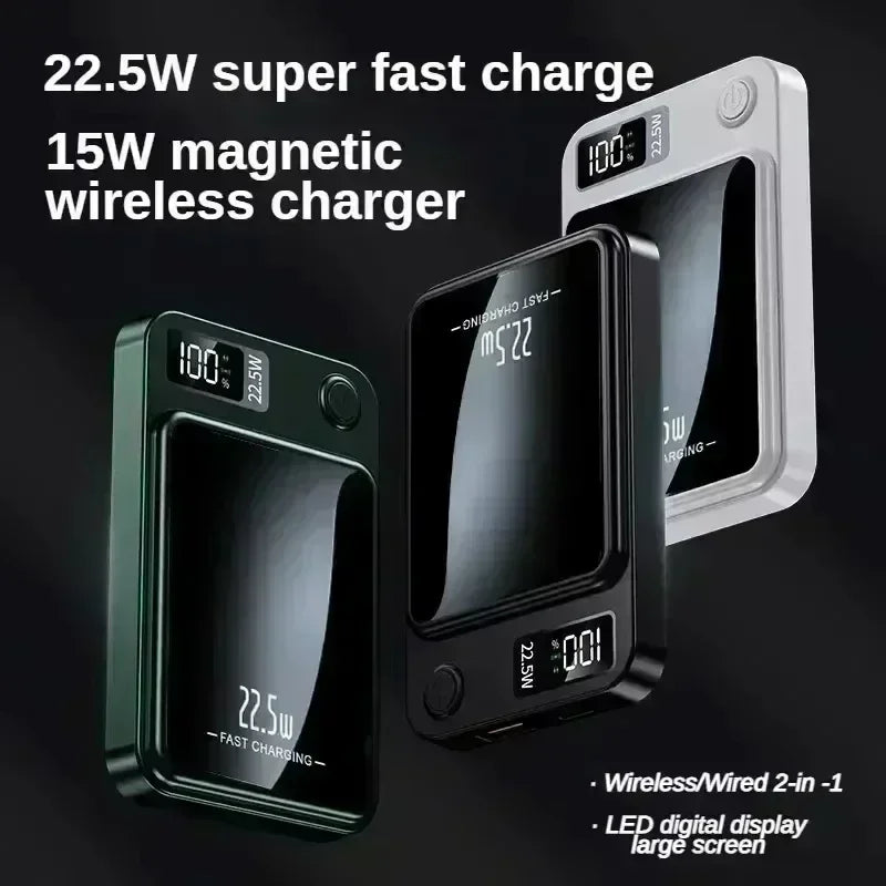 Magnetic Wireless Portable Power Bank - Fast Charging External Battery - 2
