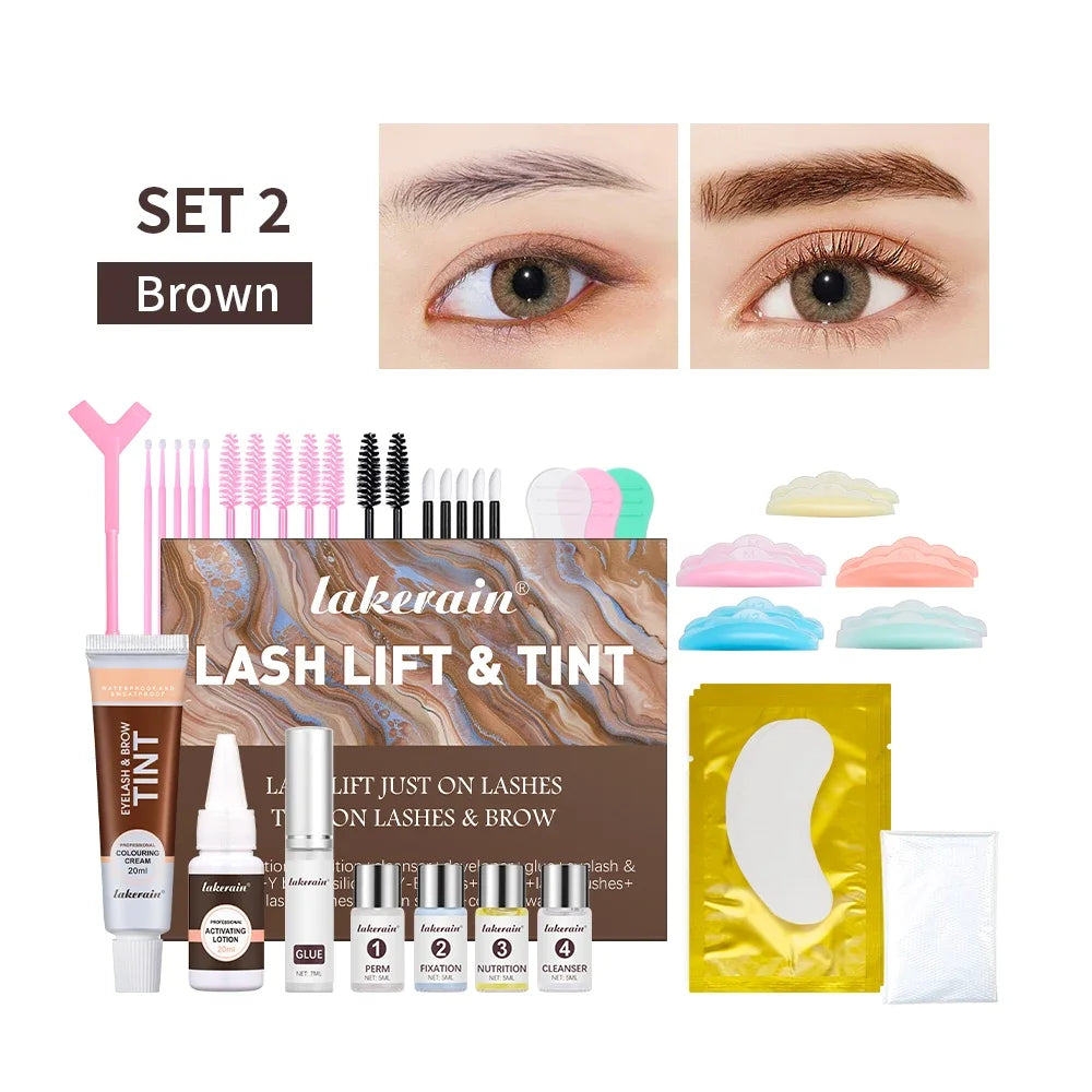 Professional Lash Lift and Tint Kit - Eyelash & Brow Perming Set - 18
