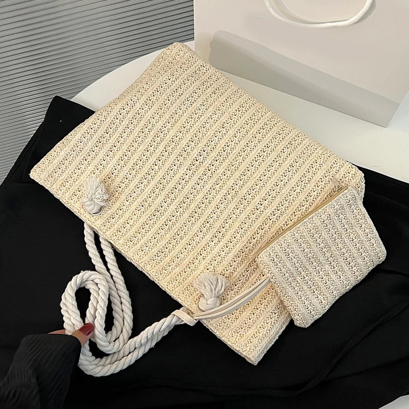 Bohemian Straw Tote