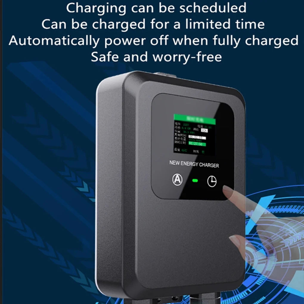 7KW 32A Type 2 EV Home Charging Station - Fast Electric Car Wallbox Charger - 12