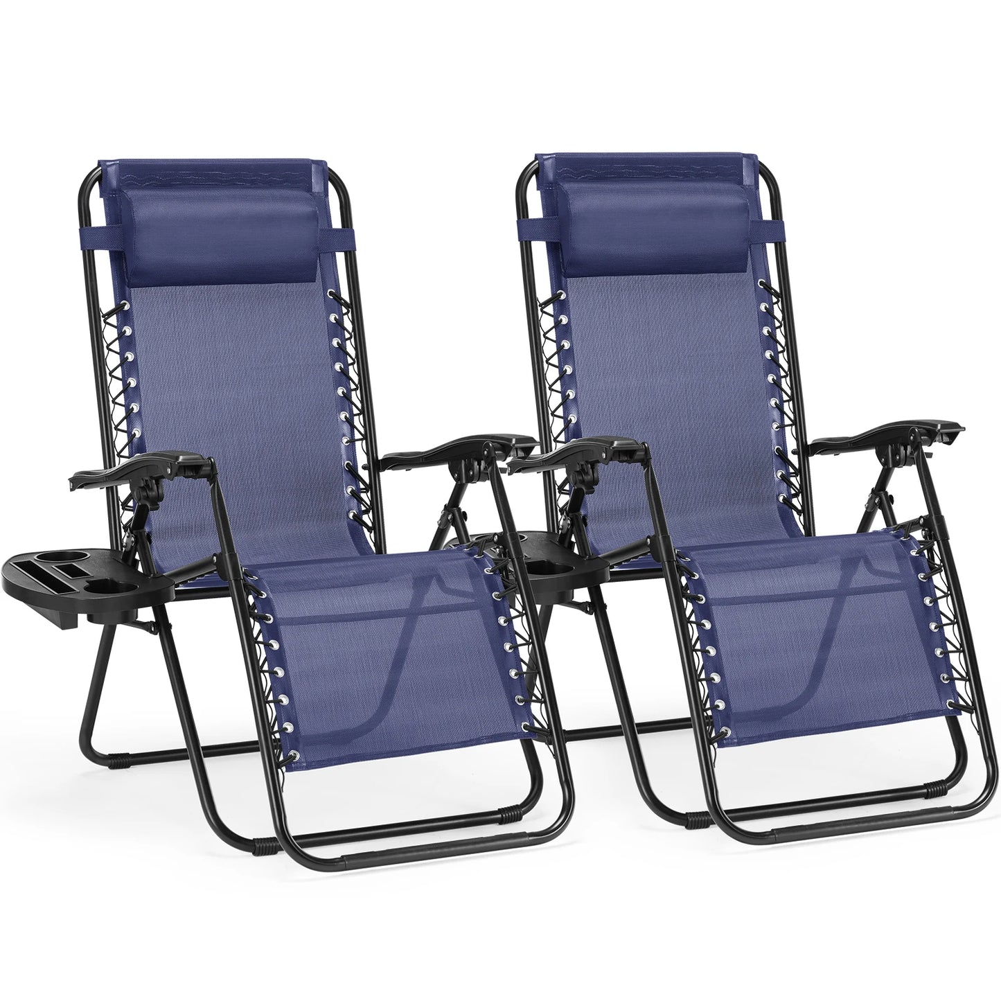 Zero Gravity Recliner Chair - Portable Folding Outdoor Lounge with Tray