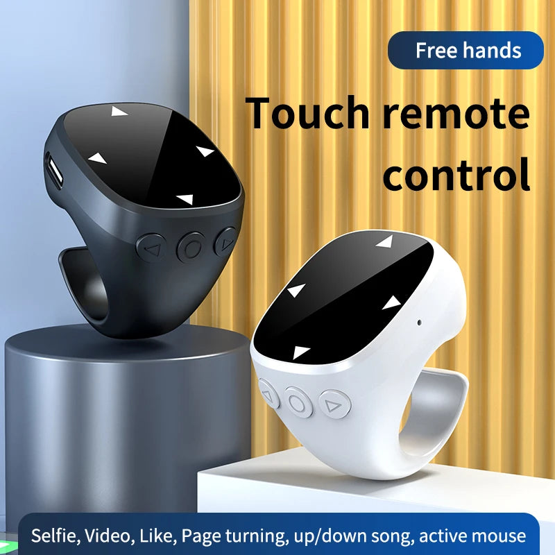 Smart Bluetooth Fingertip Ring Remote Control - TikTok Scroller & Camera Shutter