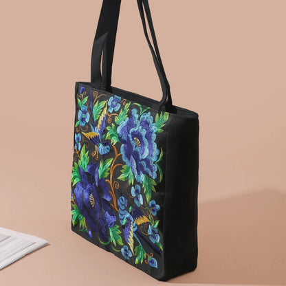 Luxury Ethnic Phoenix Canvas Tote