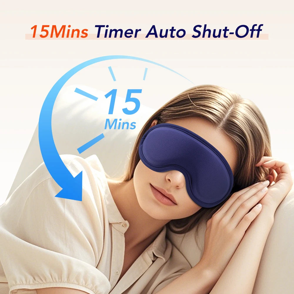 Electric Heated Eye Massager Mask with Vibration & Heat Therapy for Eye Relief