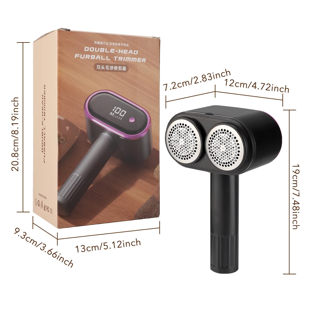 Electric Fabric Shaver - Portable Lint Remover with 5-Speed LED Display