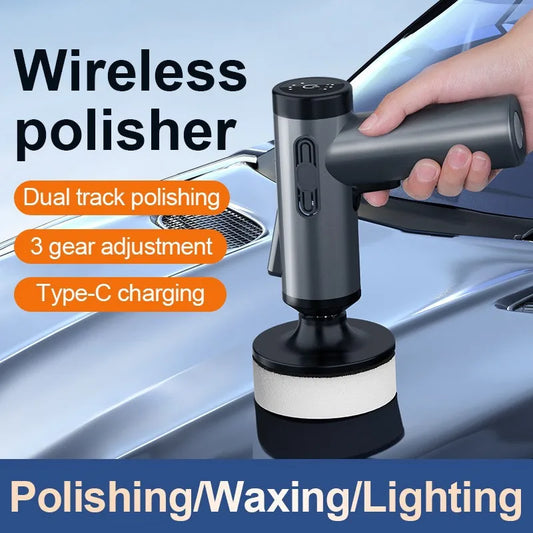 Handheld Cordless Car Polisher & Waxing Machine | 4000mAh Buffer Tool