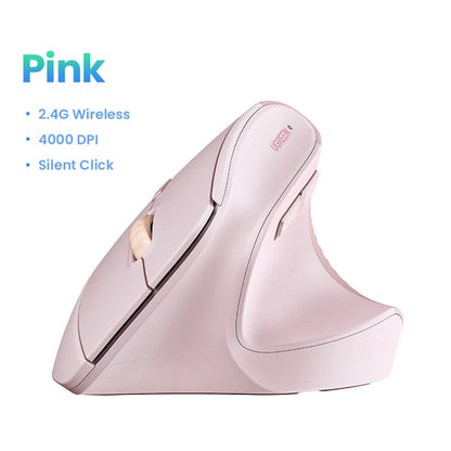 Ergonomic Vertical Wireless Mouse - Bluetooth & 2.4G 4000DPI Silent Mouse