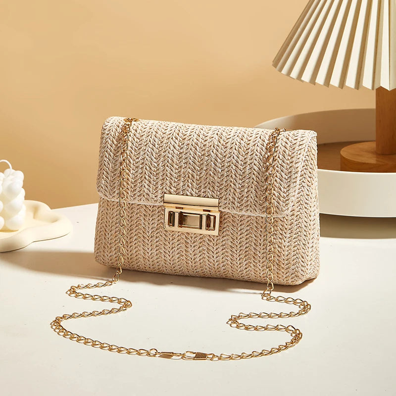 Luxury Handmade Straw Crossbody