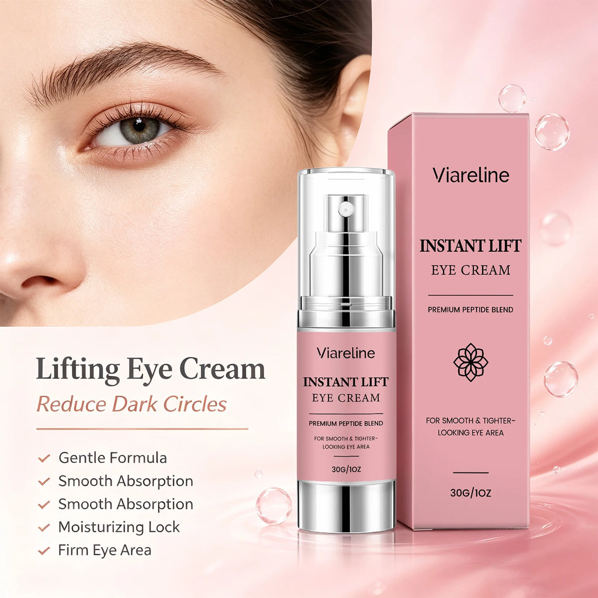 Instant Lift Eye Cream - Firming & Hydrating Dark Circle Treatment
