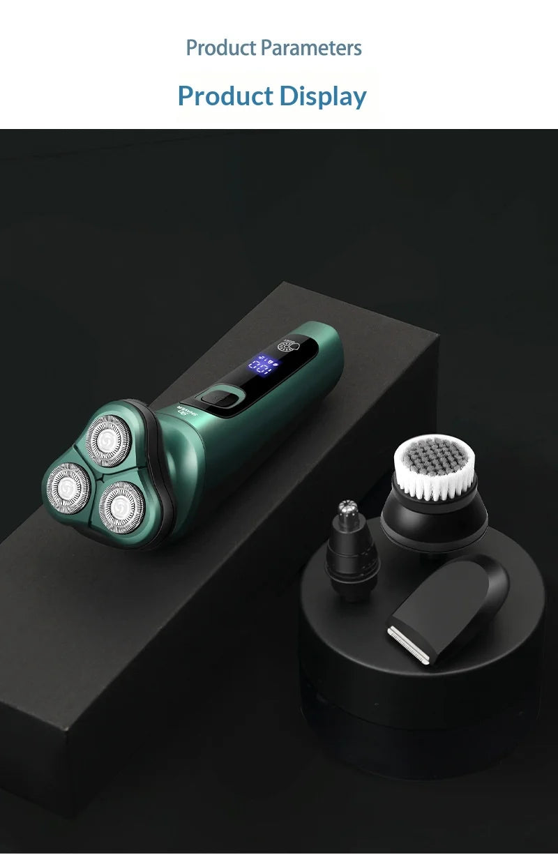 9D Floating Head Electric Shaver - Waterproof Rechargeable Razor - 20