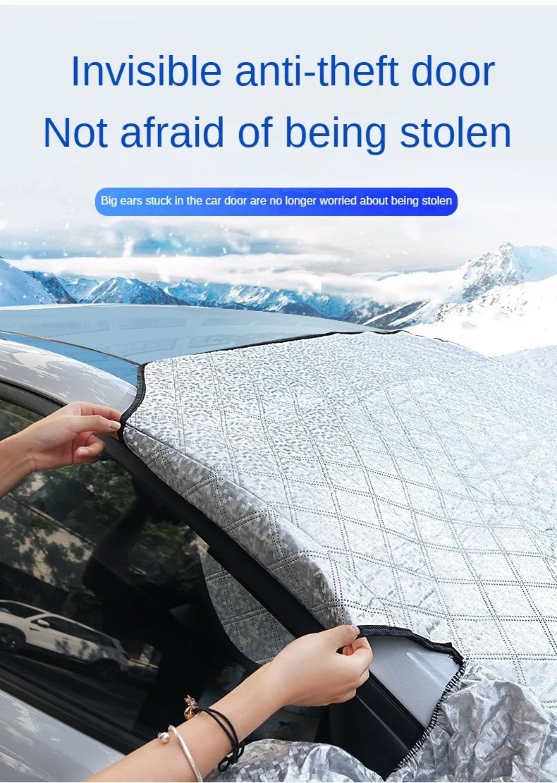 Magnetic Car Windshield Snow Cover & Frost Shield