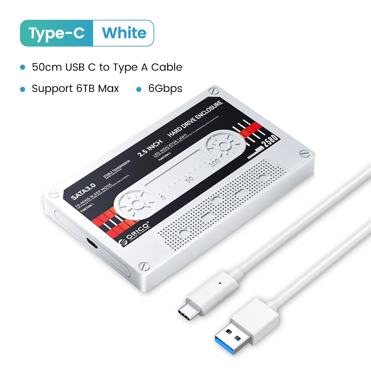 ORICO 2.5" SATA to USB 3.0 External Hard Drive Enclosure Case - 21