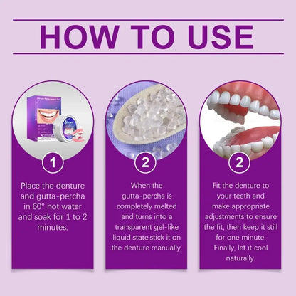 Silicone Denture Reliner Kit - Comfortable Temporary Teeth Whitening & Fit Set