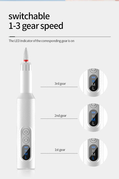 5-in-1 Cordless Electric Nail Drill Set for Professional Home Manicures