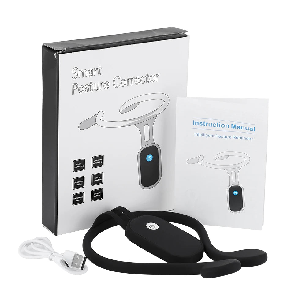 Smart Posture Corrector with LCD Display - Intelligent Back Alignment & Vibration