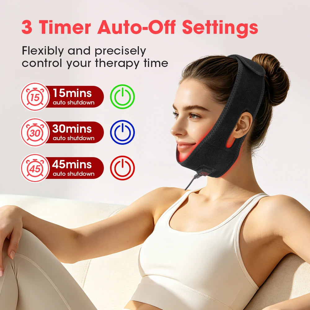Red & Infrared Light Therapy Belt for Face Neck and Body Pain Relief - 10