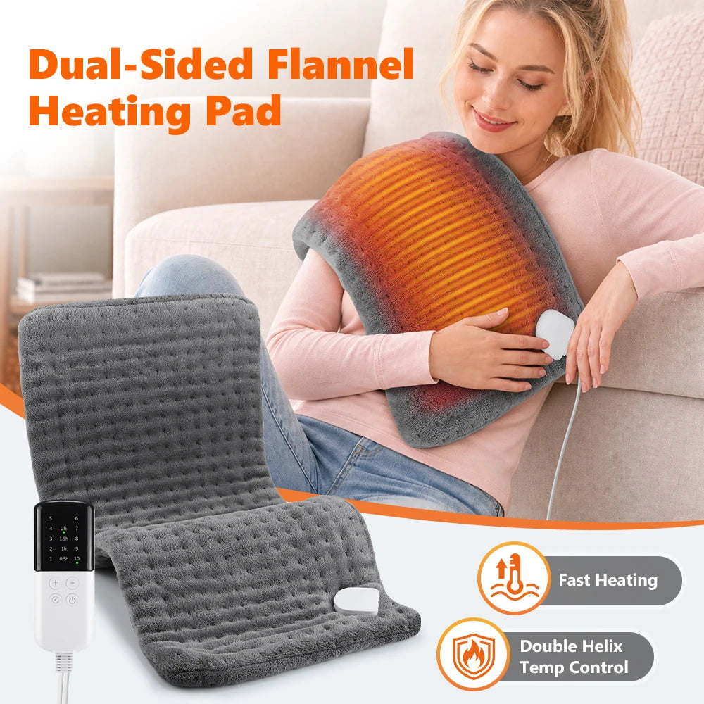 Electric Heating Pad for Back & Joint Pain Relief with Adjustable Heat & Timer - 1