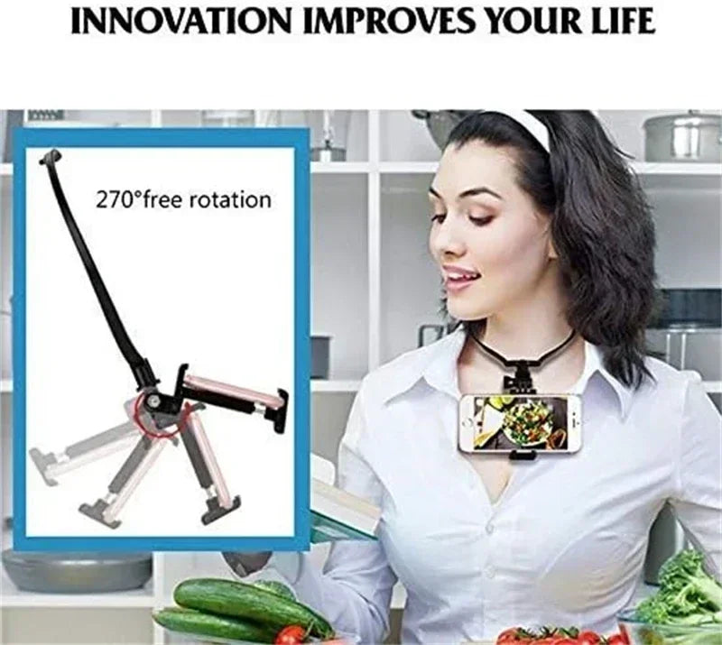 Hands-Free Neck Phone Mount for First-Person POV Video Recording - 10