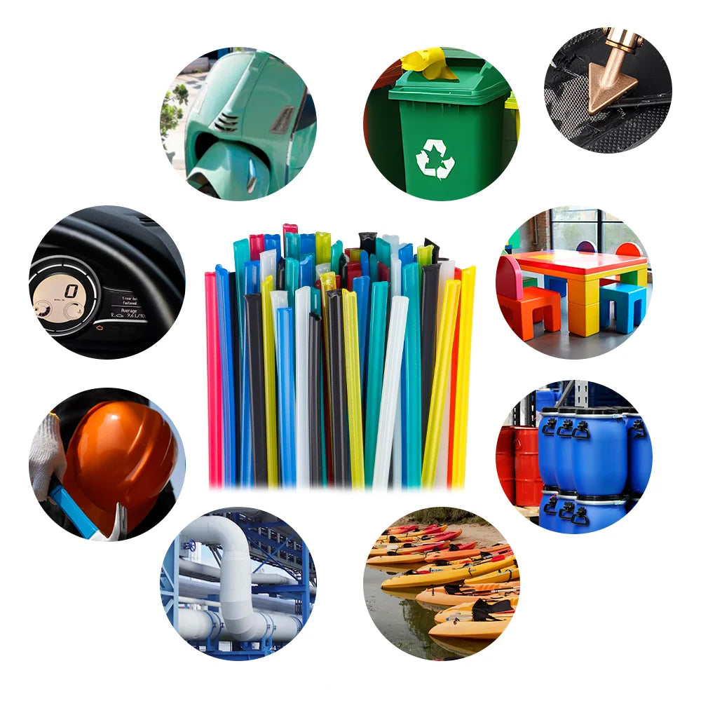 PP Plastic Welding Rods - 20cm Colorful Welding Sticks for Car Bumper Repair - 6
