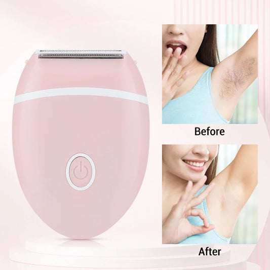 Portable Electric Women's Shaver - Gentle Hair Removal for Body, Bikini & Underarms