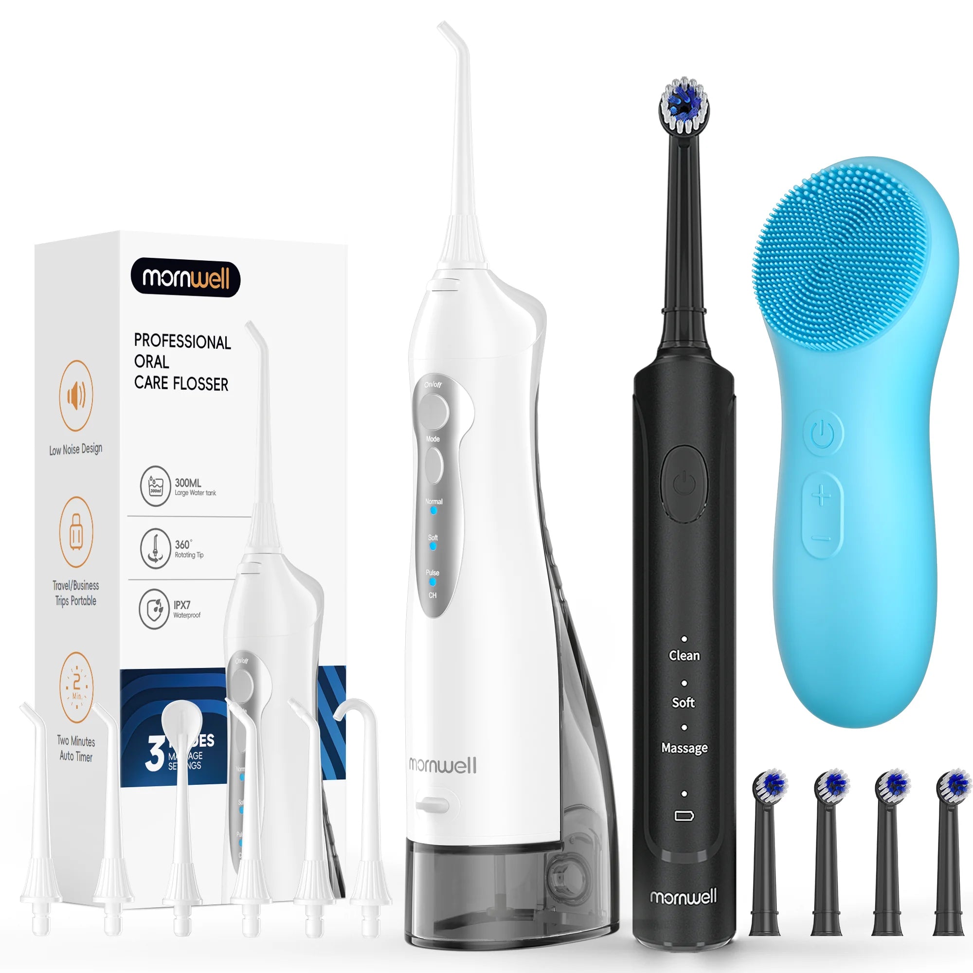 3-in-1 Professional Oral Care & Facial Cleansing Kit – Deep Clean Water Flosser - 31