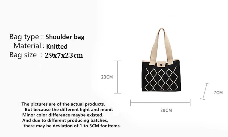 Luxury Knit Trendy Tote